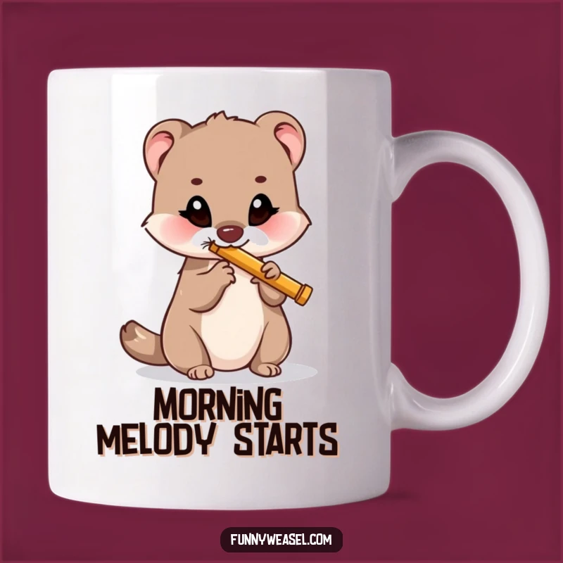 Funny Musical Weasel Mug: Delightful Gift for Music Lovers and Weasel Fans