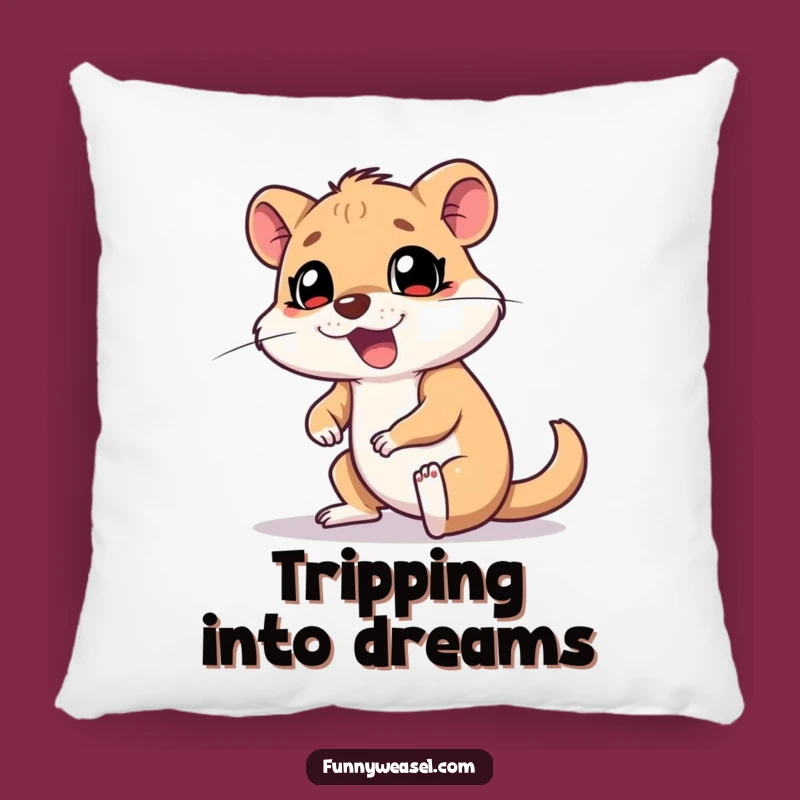 Funny Weasel Trip Pillow: Soft Comfort for Clumsy Moments Gift
