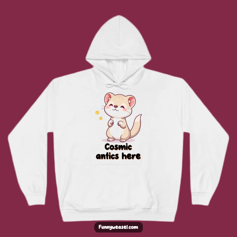 Cozy Funny Weasel Star Hoodie: Warm Your Soul with Humorous Magic