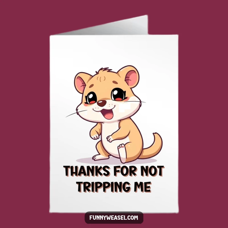 Free Printable Thank You Weasel: Goofy Thanks Downloadable Card