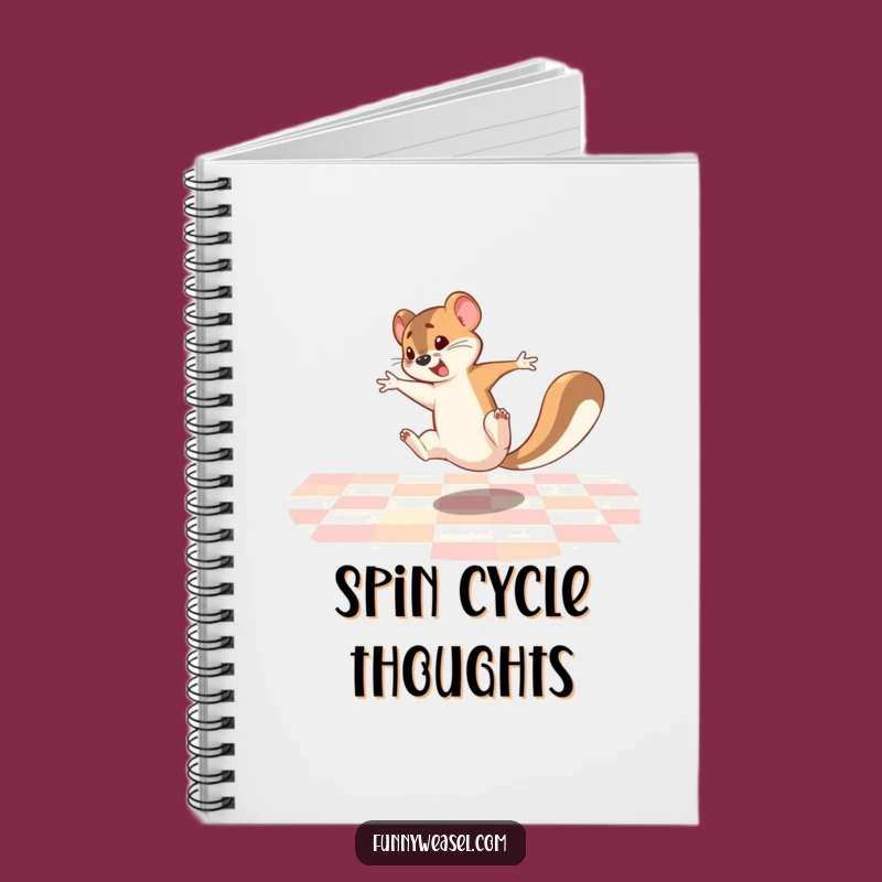 Funny Weasel Cartwheel Notebook: Jot Down Laughs Gift Pad